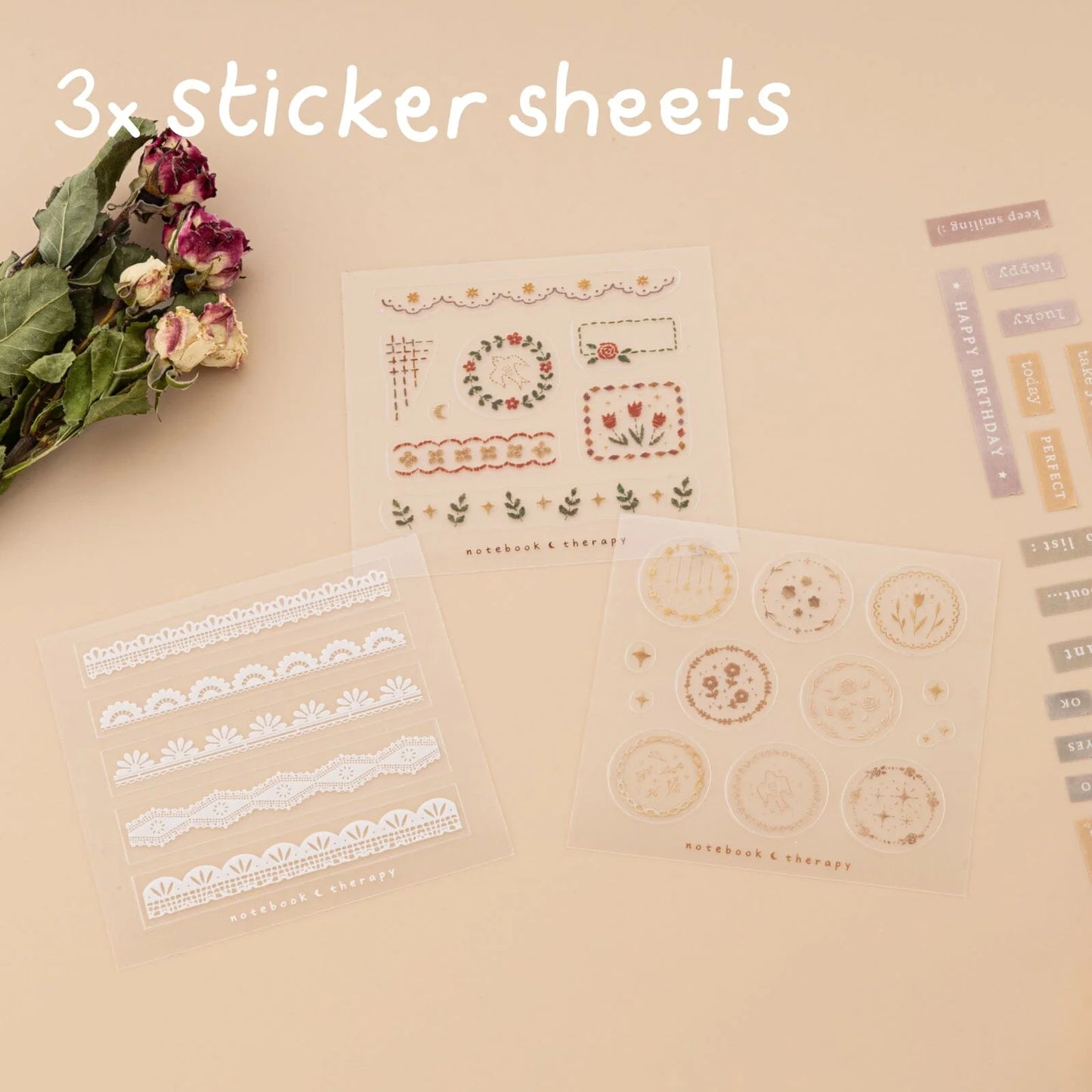 Tsuki ‘Lace Dreams’ Washi Tape Set ☾