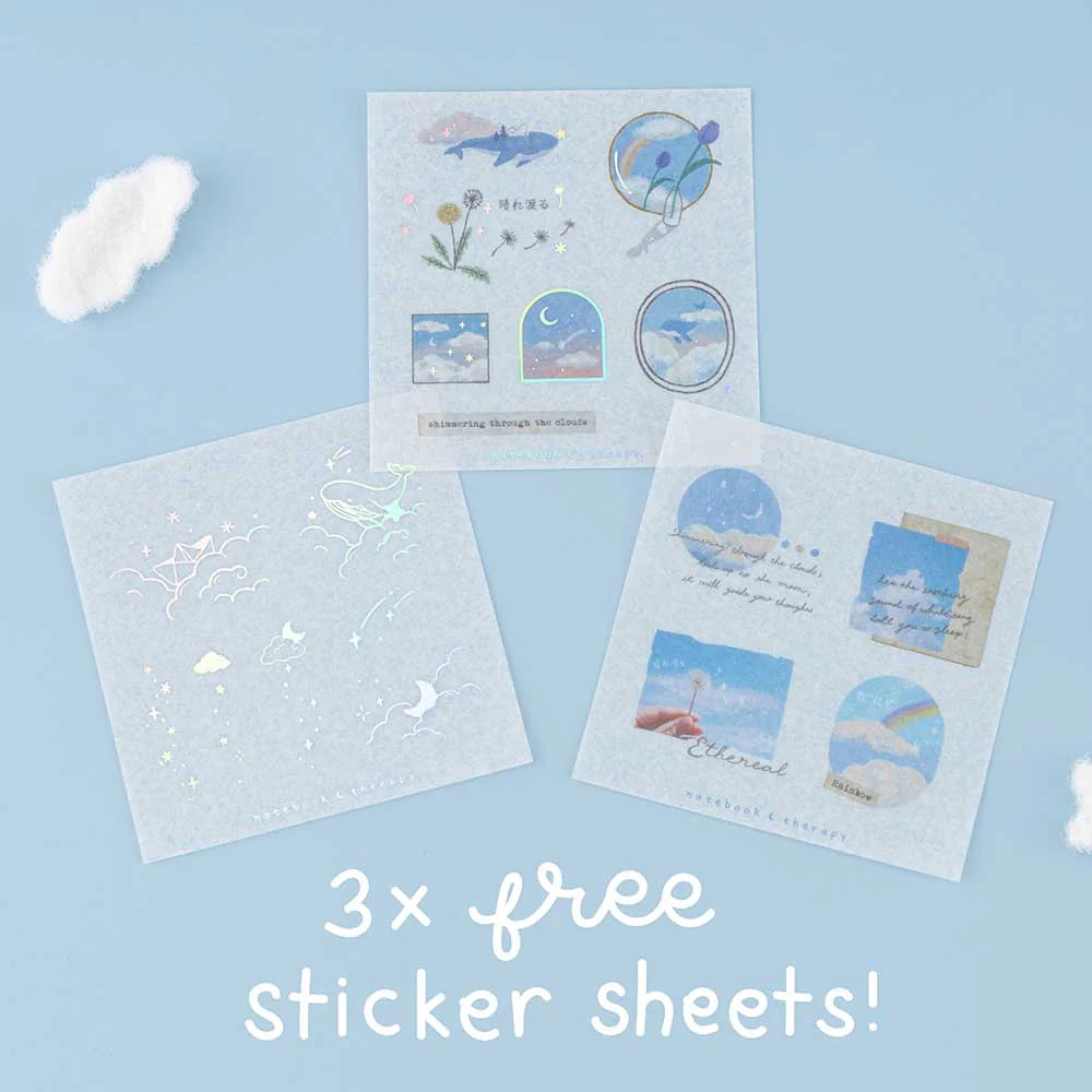 Tsuki ‘Cloud Dreamland’ Holographic Washi Tape Set ☾