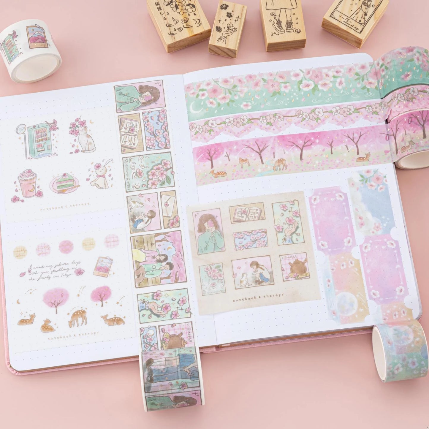 Tsuki ‘Sakura Days’ Washi Tape Set ☾