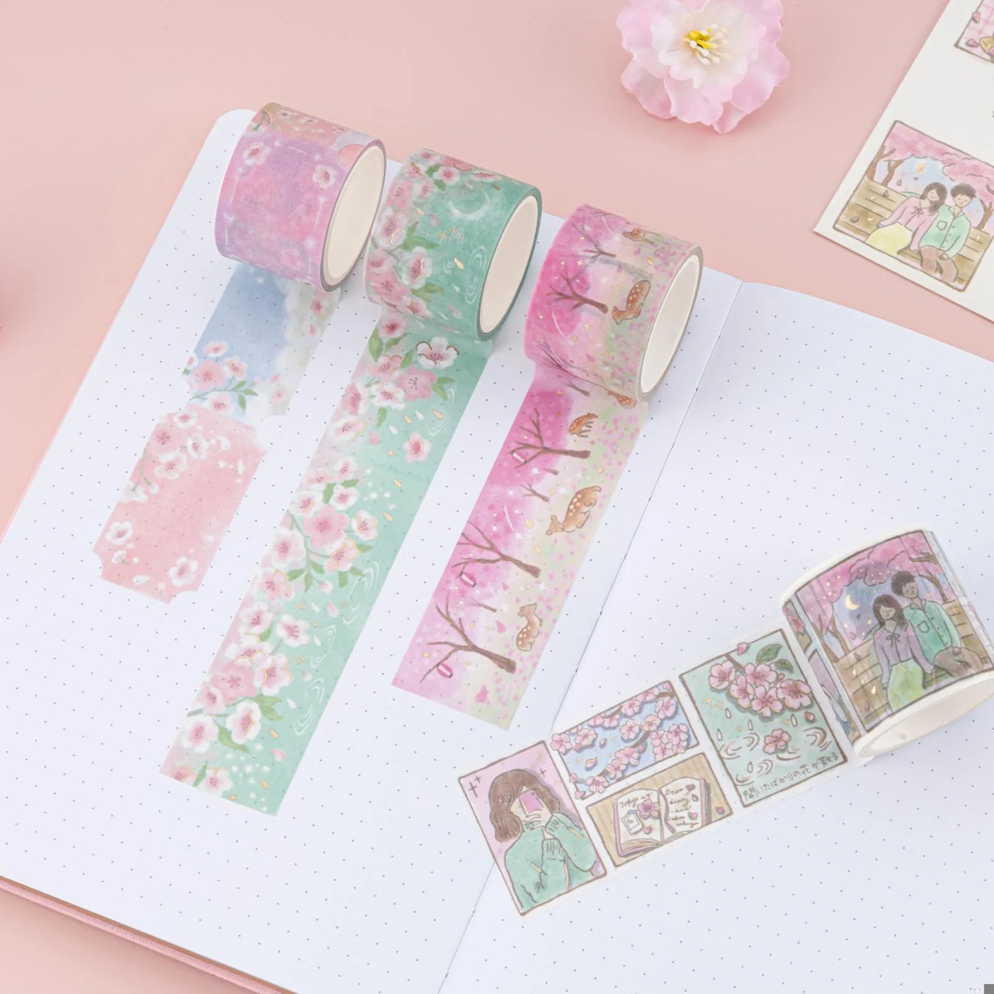 Tsuki ‘Sakura Days’ Washi Tape Set ☾