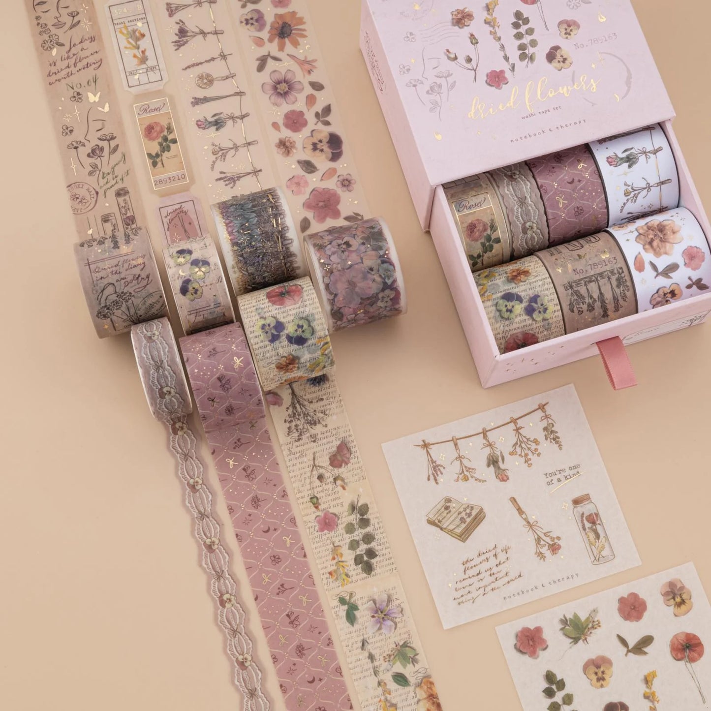 Tsuki ‘Dried Flowers’ Washi Tape Set ☾