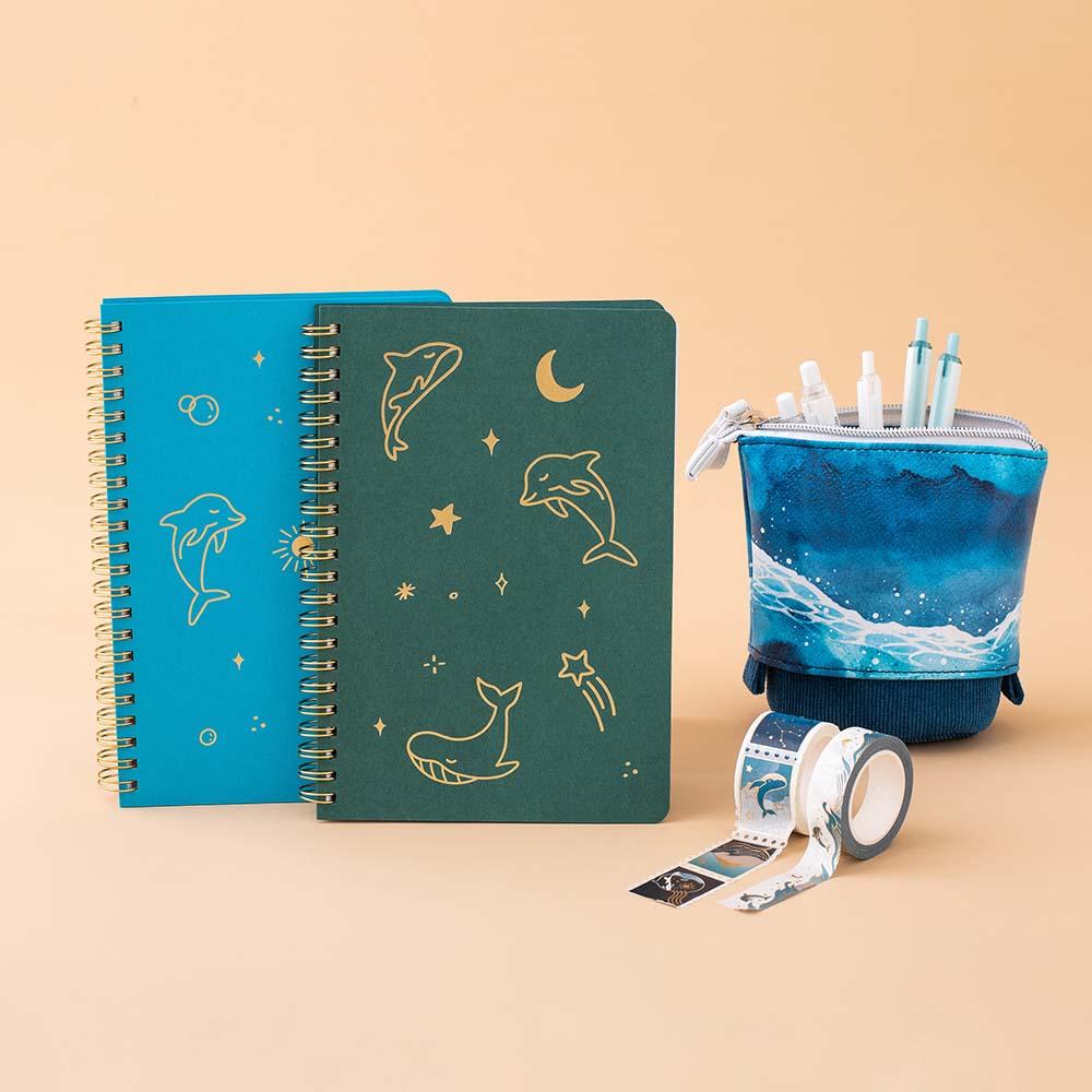 Tsuki 'Ocean' Limited Edition Ring Bound Bullet Journal ☾