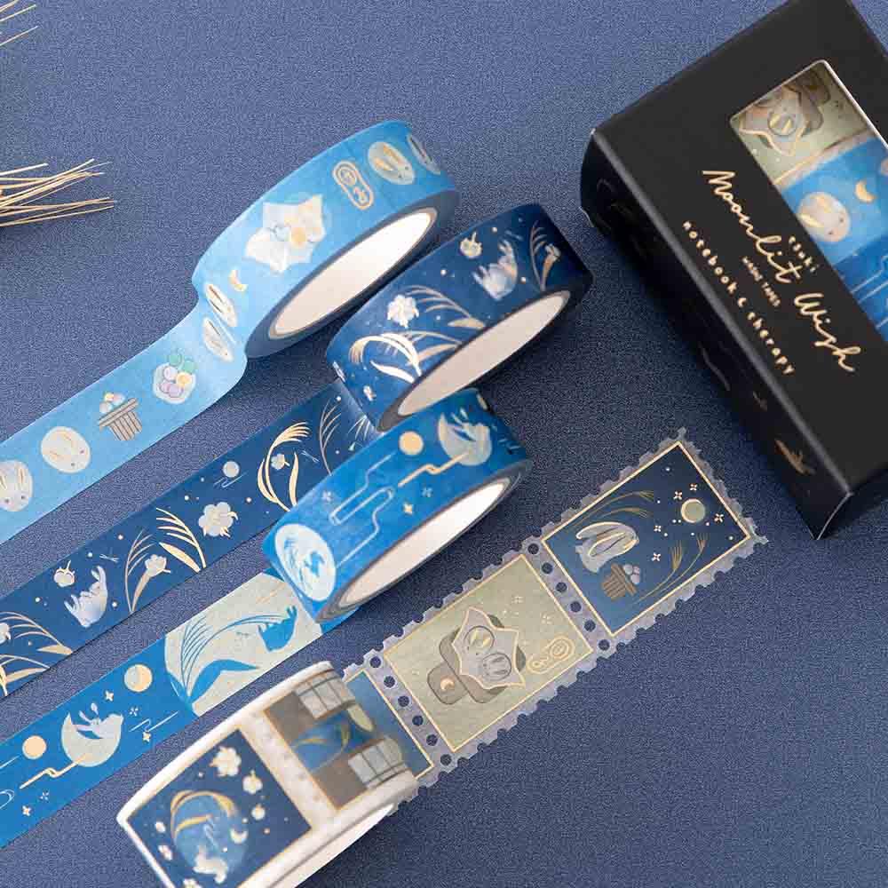 Tsuki ‘Moonlit Wish’ Washi Tapes Set ☾