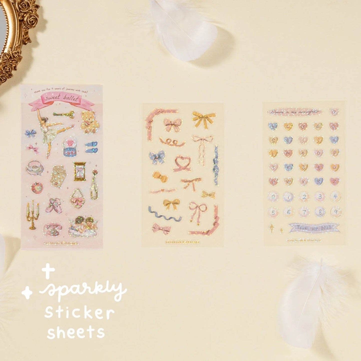 Tsuki ‘Sweet Ballet’ Limited Edition Luxury Glitter Sticker Set ☾