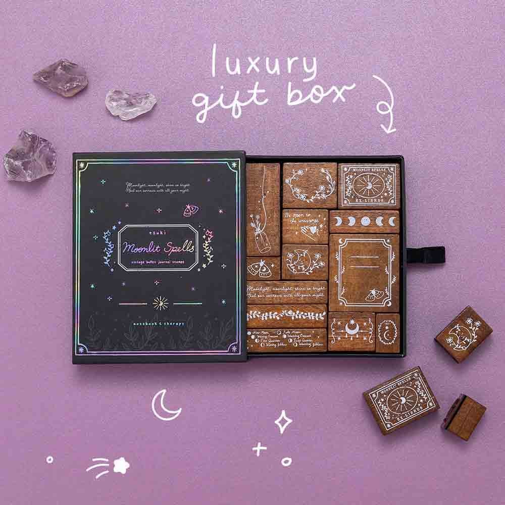 Tsuki ‘Moonlit Spells’ Bullet Journal Stamp Set ☾