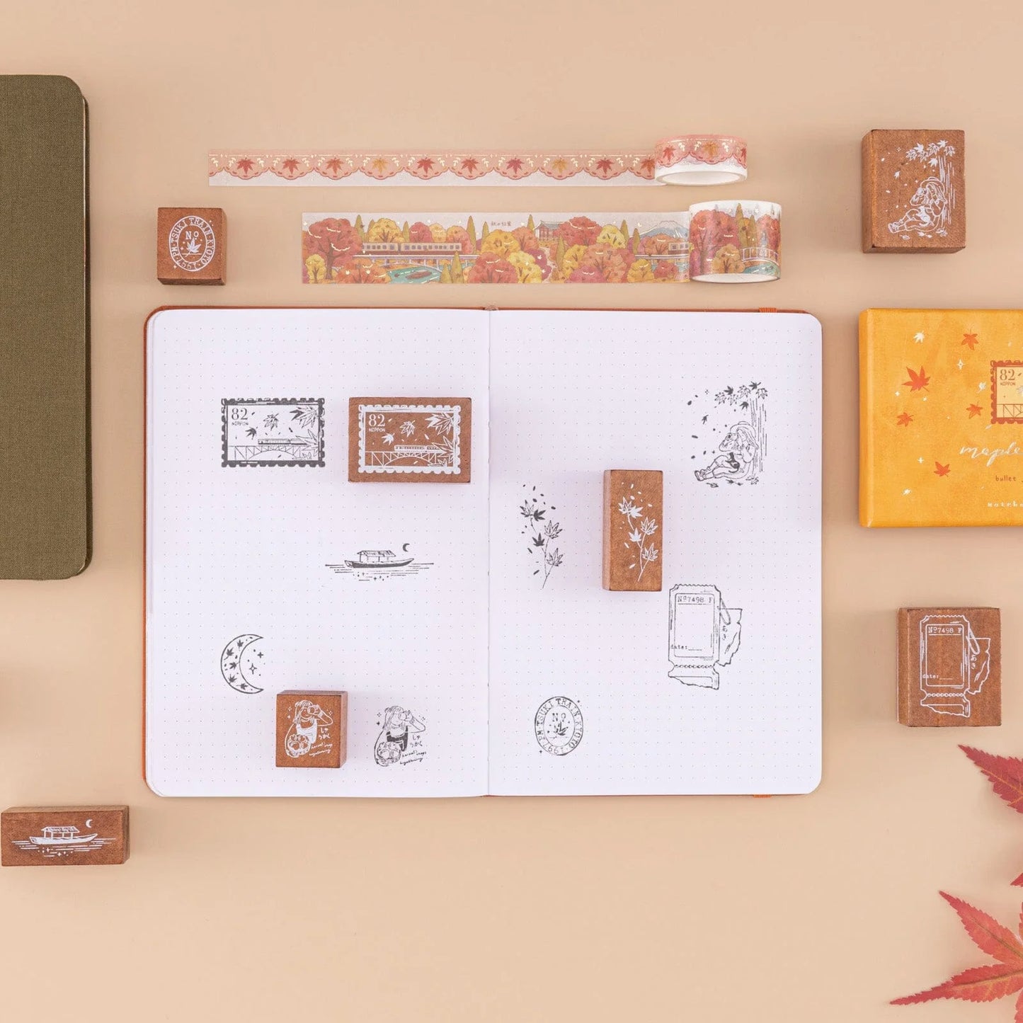 Tsuki ‘Maple Journey’ Bullet Journal Stamp Set ☾