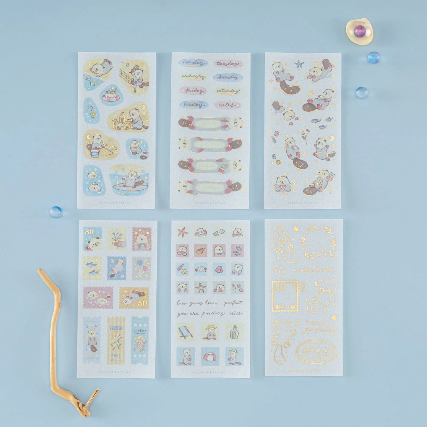 Tsuki ‘Otter Friends’ Sticker Set ☾