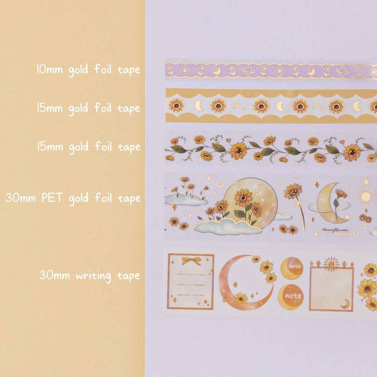 Tsuki ‘Summer Moonflower’ Washi Tape Set ☾