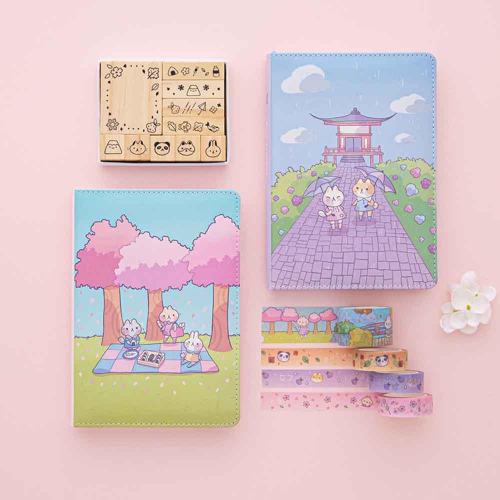 Tsuki ‘Four Seasons’ Bullet Journal Stamp Set ☾ @milkkoyo x NotebookTherapy