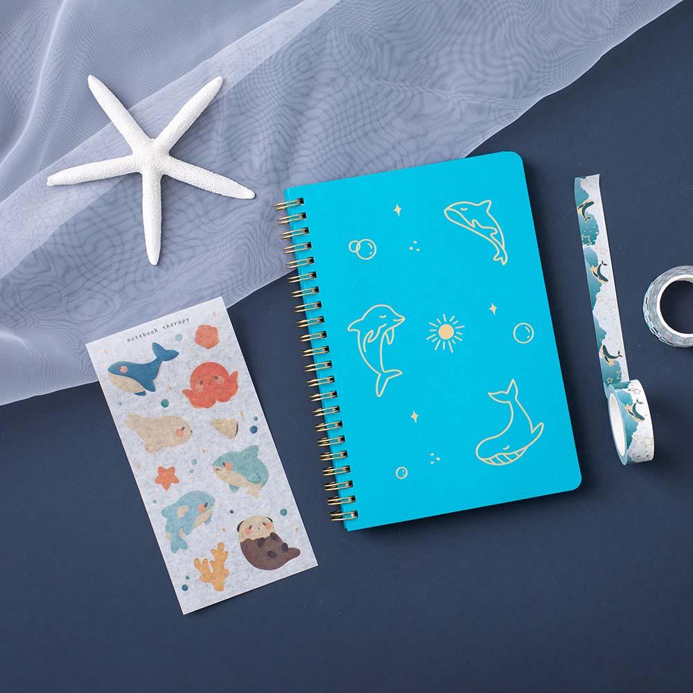 Tsuki 'Ocean' Limited Edition Ring Bound Bullet Journal ☾