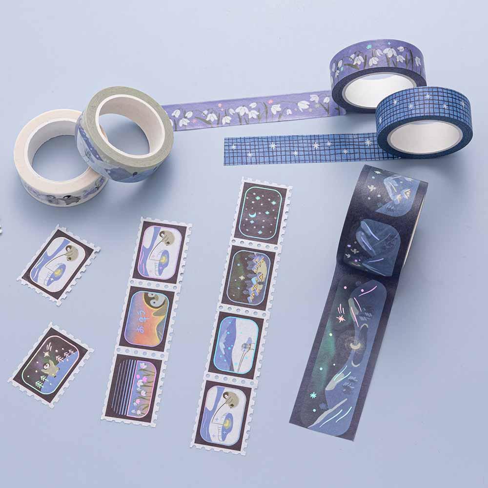 Tsuki ‘Dreams of Snow’ Holographic Washi Tape Set ☾