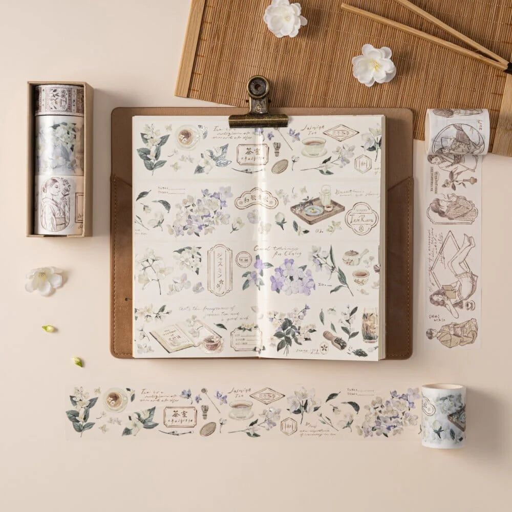 Hinoki - ‘Into the Tea Room’ PET + Washi Tape Set