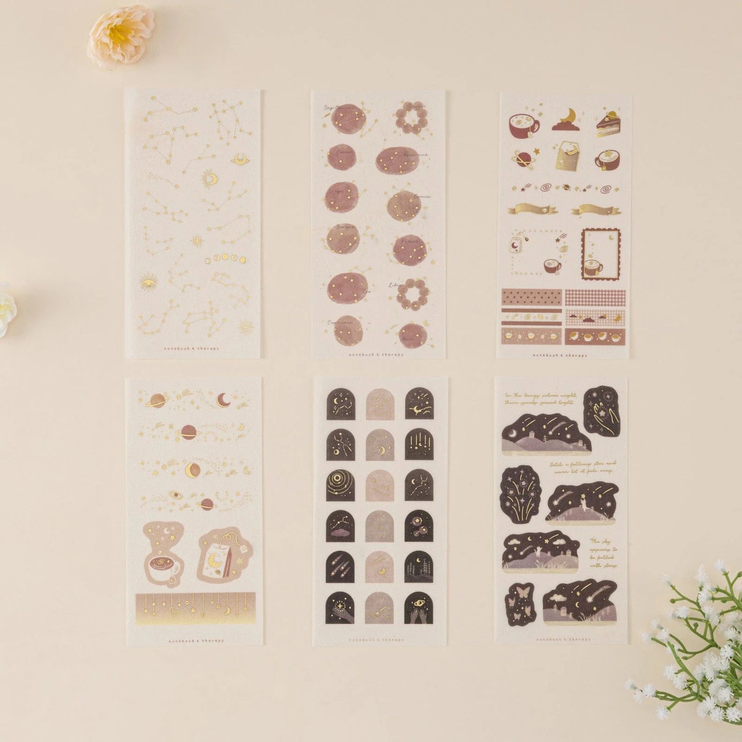 Tsuki ‘Galaxy + Stars’ Sticker Set ☾