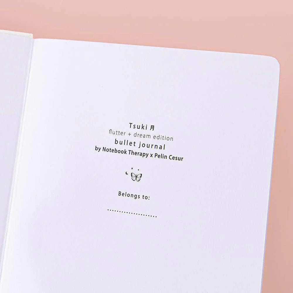 Tsuki Cloud White ‘Flutter + Dream’ Limited Edition Bullet Journal by Notebook Therapy x Pelinkan ☾