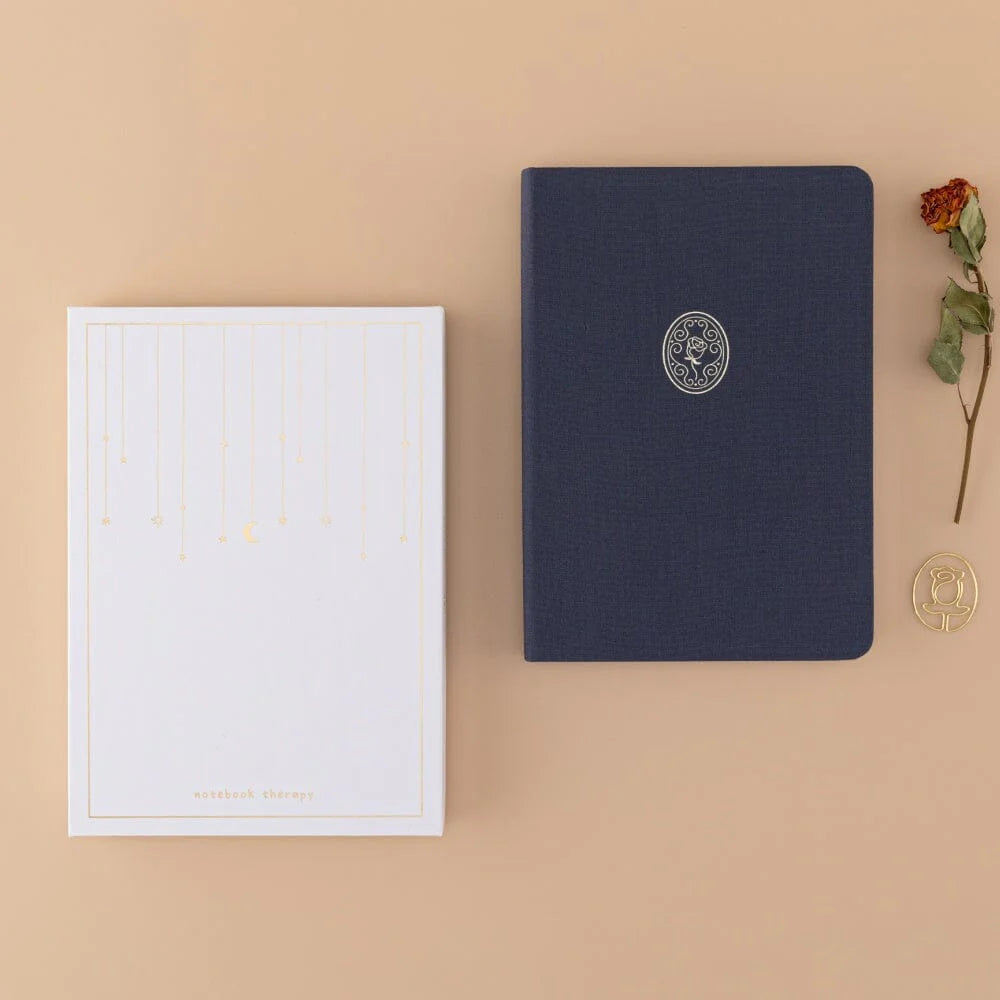 Tsuki ‘Vintage Rose’ Antique Blue Limited Edition Bullet Journal ☾