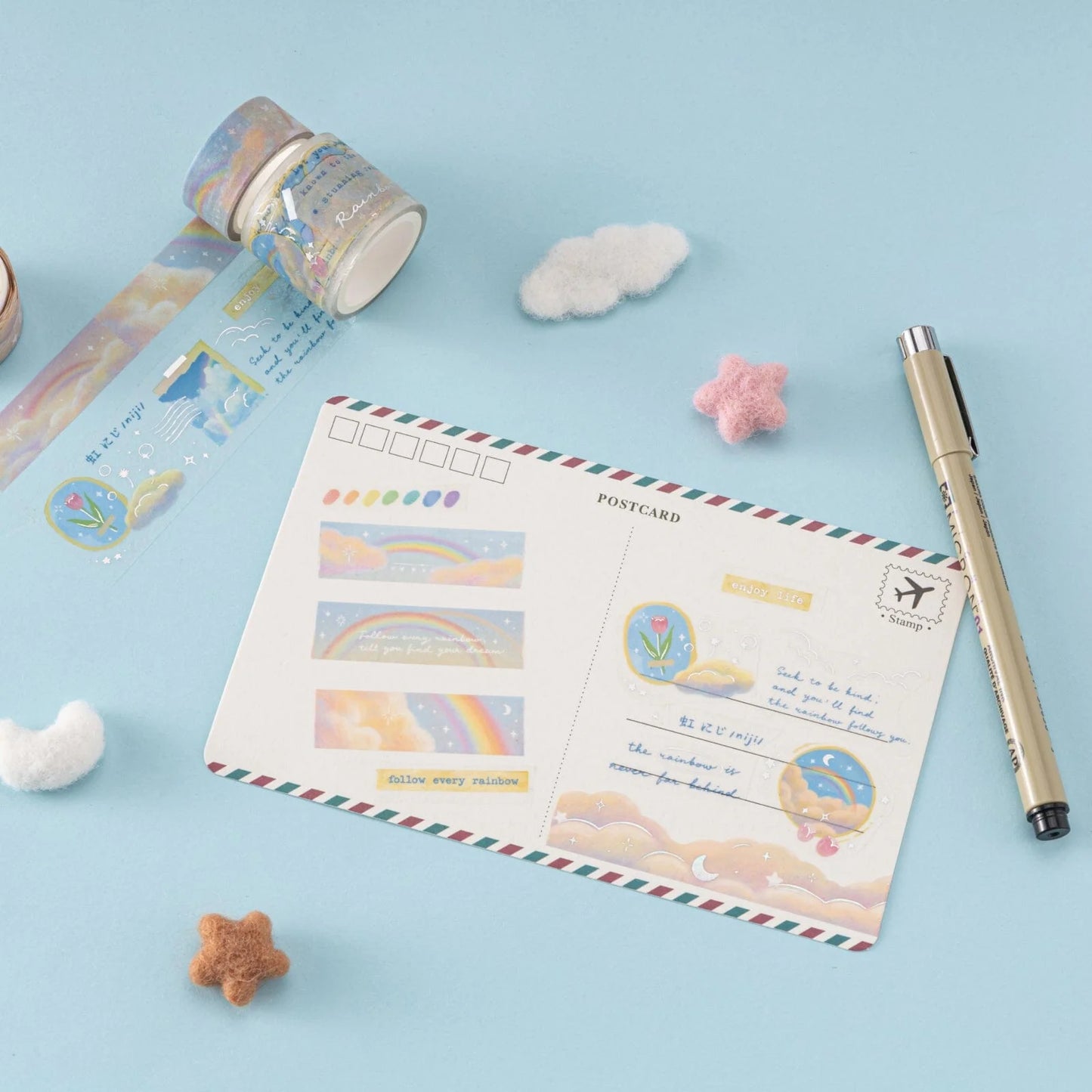 Tsuki ‘Rainbow Wishes’ Limited Edition Holographic Bullet Journal Set ☾