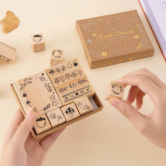 Tsuki ‘Maple Dreams’ Bullet Journal Stamp Set ☾