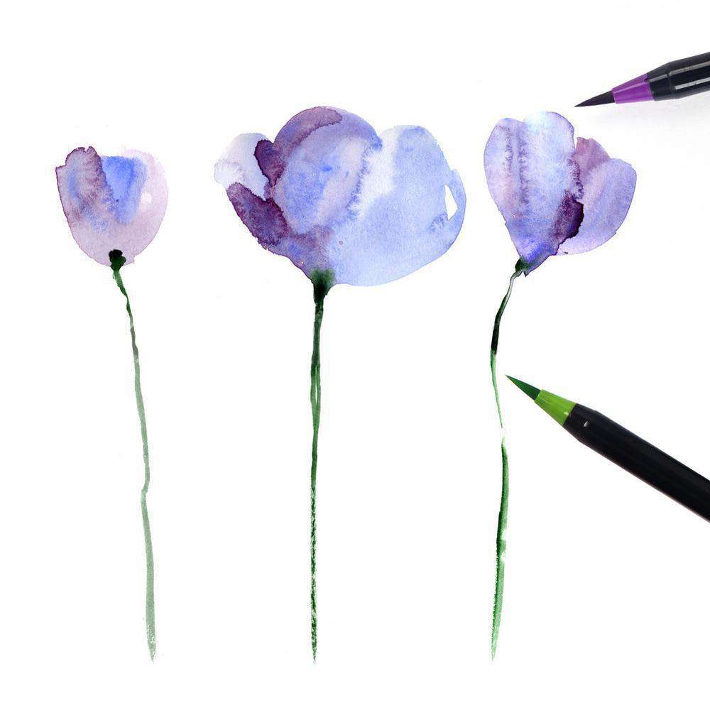 Watercolour Brush Pens - Set of 20