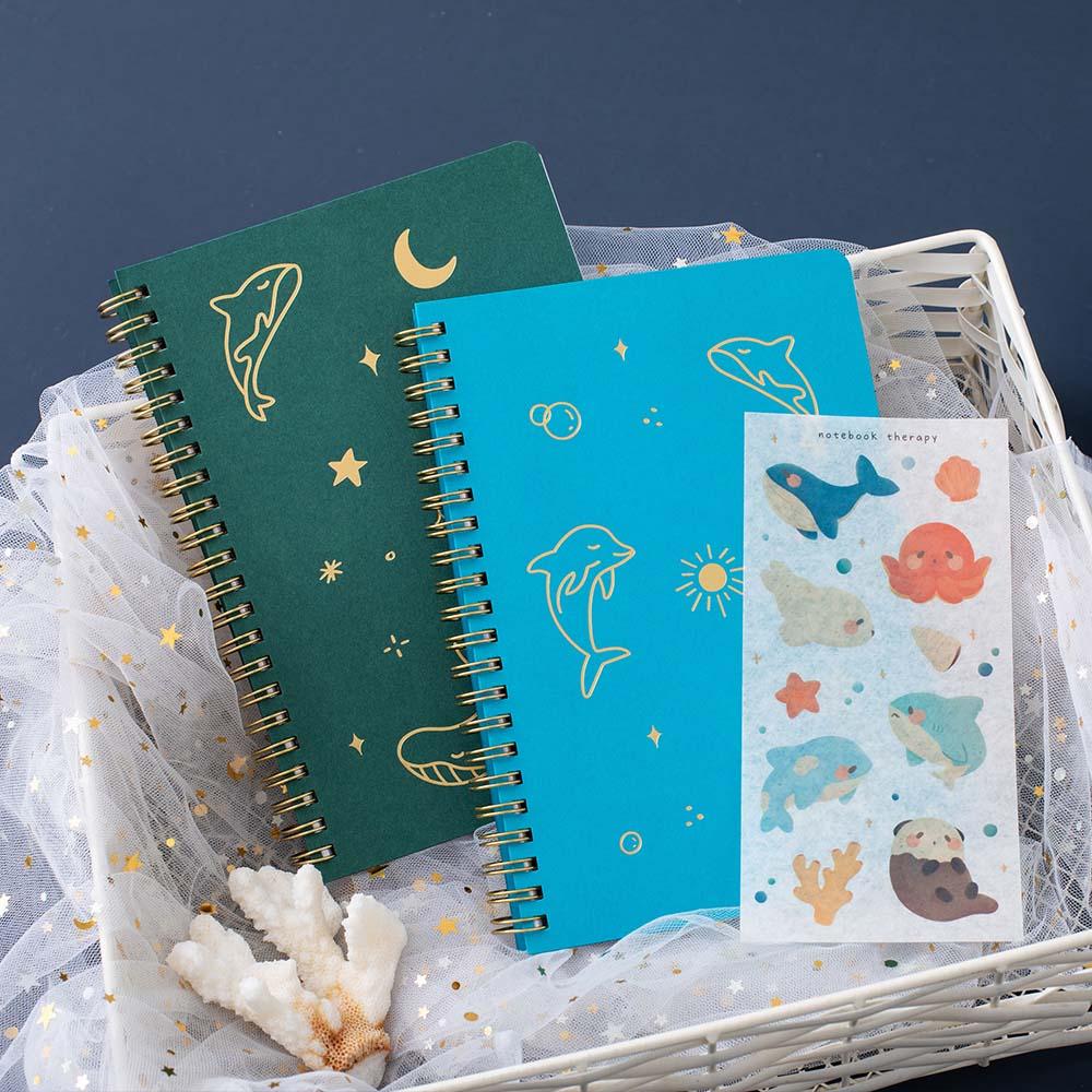 Tsuki 'Ocean' Limited Edition Ring Bound Bullet Journal ☾