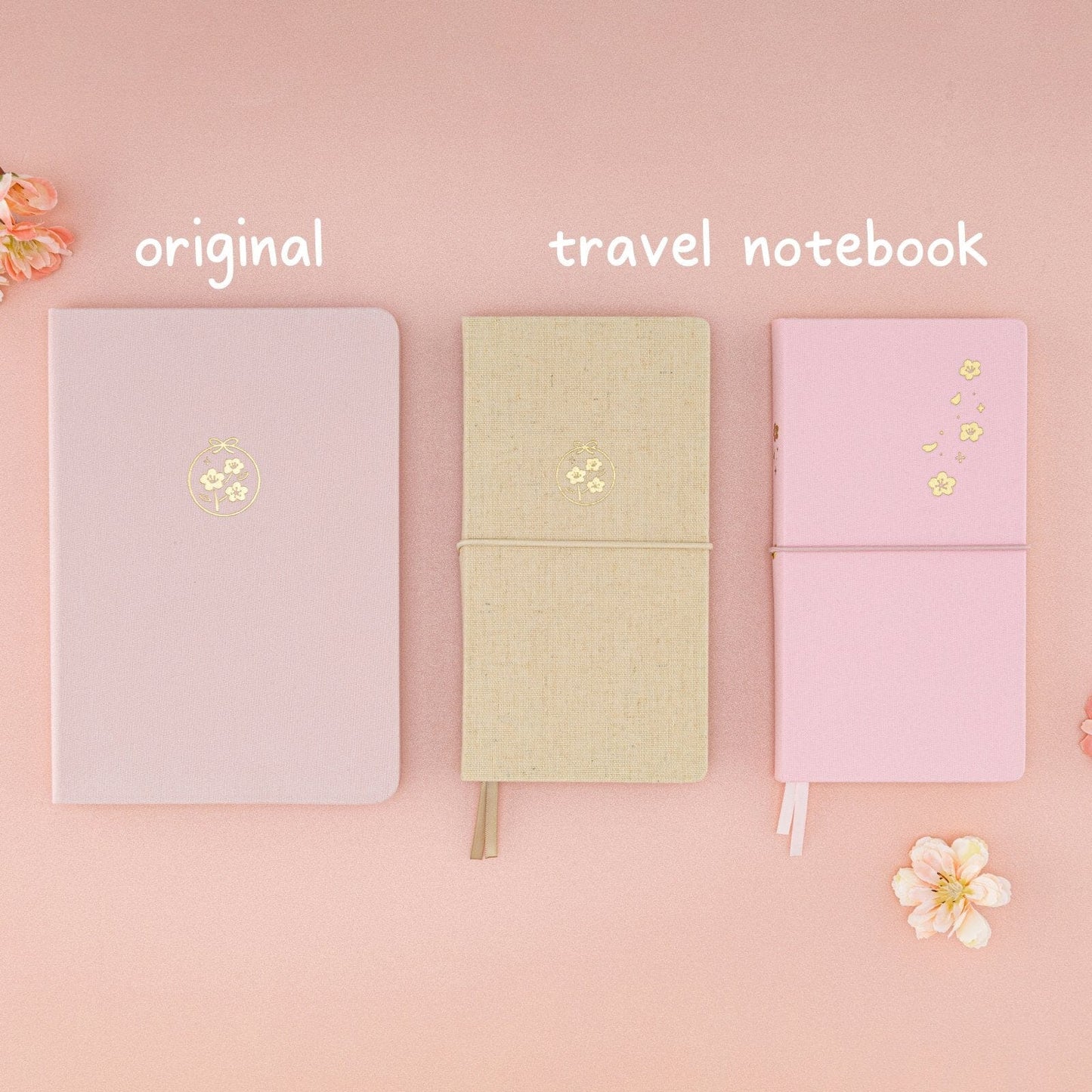 Tsuki ‘Sakura Breeze’ Kraft Paper Travel Notebook ☾