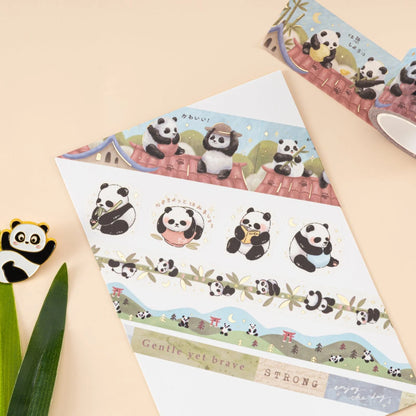 Tsuki ‘Playful Panda’ Washi Tape Set