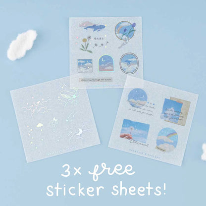 Tsuki ‘Cloud Dreamland’ Holographic Washi Tape Set ☾