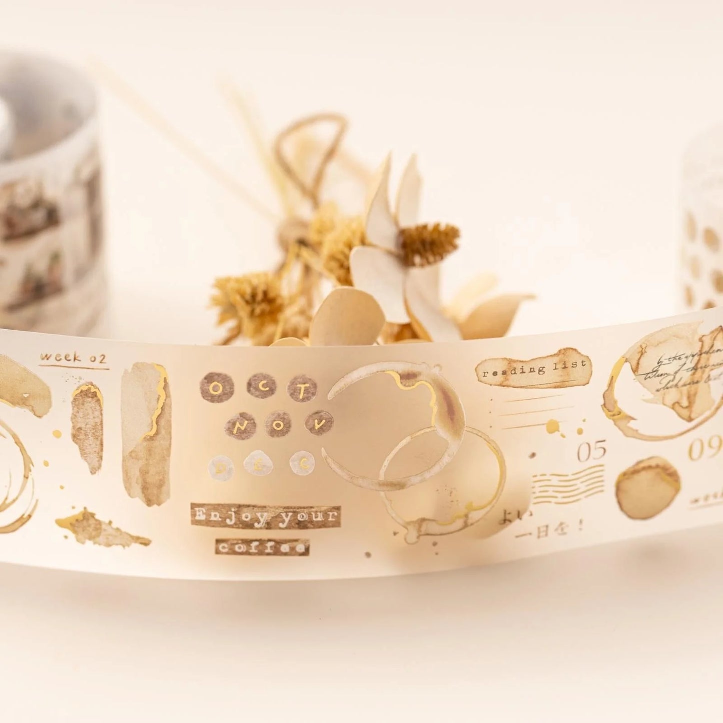 Hinoki - ‘Into the Cafe' PET Decorative Tape Set
