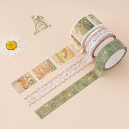 Tsuki ‘Cottage Friends’ Washi Tape Set ☾
