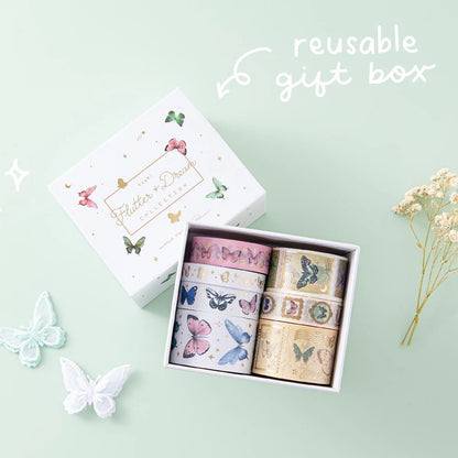 Tsuki ‘Flutter + Dream’ Washi Tape Set by Notebook Therapy x Pelinkan ☾