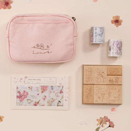 Hinoki - ‘Into the Song' Engraved Wooden Stamps Set