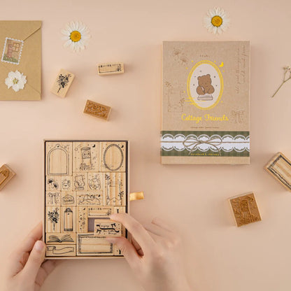 Tsuki ‘Cottage Friends’ Bullet Journal Stamp Set ☾
