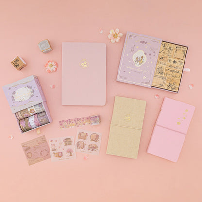 Tsuki ‘Sakura Breeze’ Kraft Paper Travel Notebook ☾
