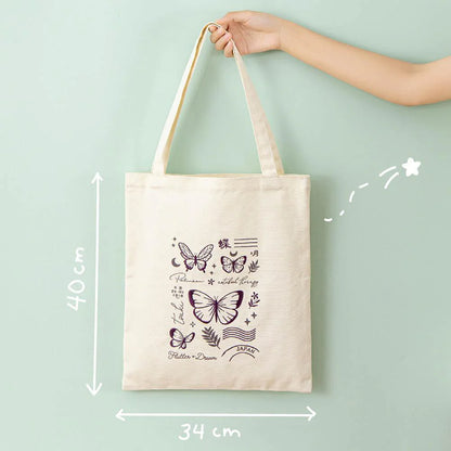 Tsuki ‘Flutter + Dream’ Tote Bag by Notebook Therapy x Pelinkan ☾