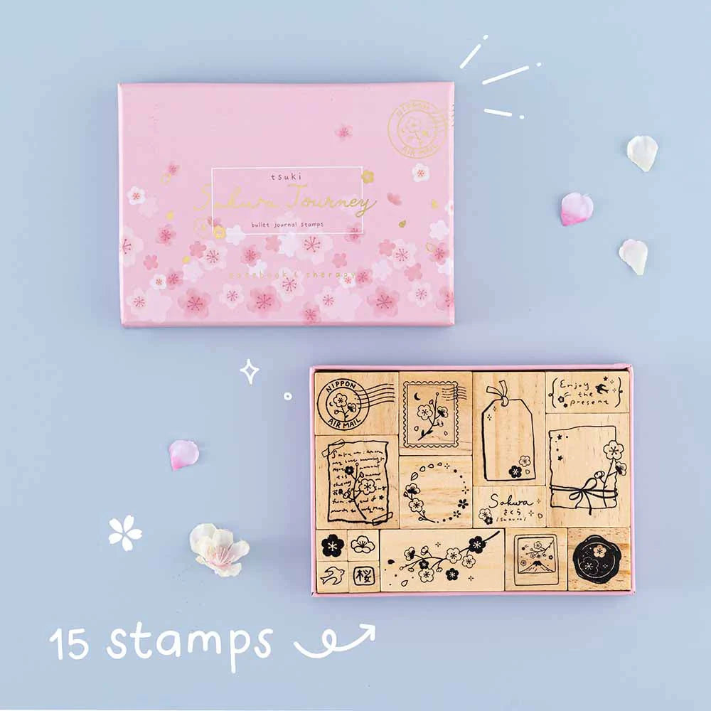 Tsuki ‘Sakura Journey’ Bullet Journal Stamp Set ☾