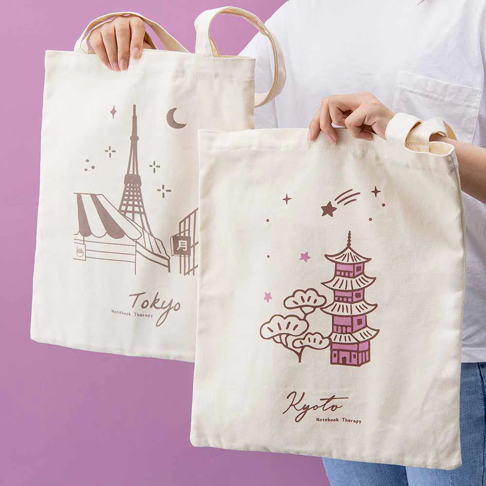 Tsuki ‘Sights of Japan’ Tokyo + Kyoto Tote Bags ☾