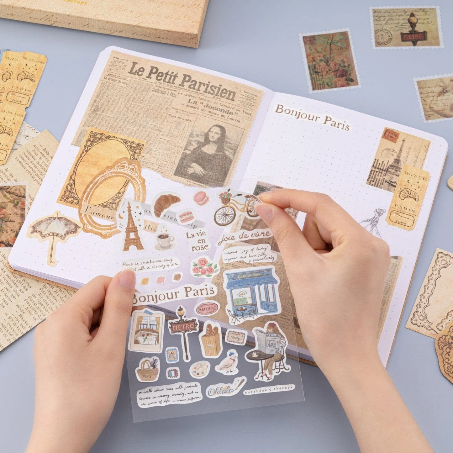 Tsuki ‘Journée à Paris’ Scrapbook Sticker Set ☾