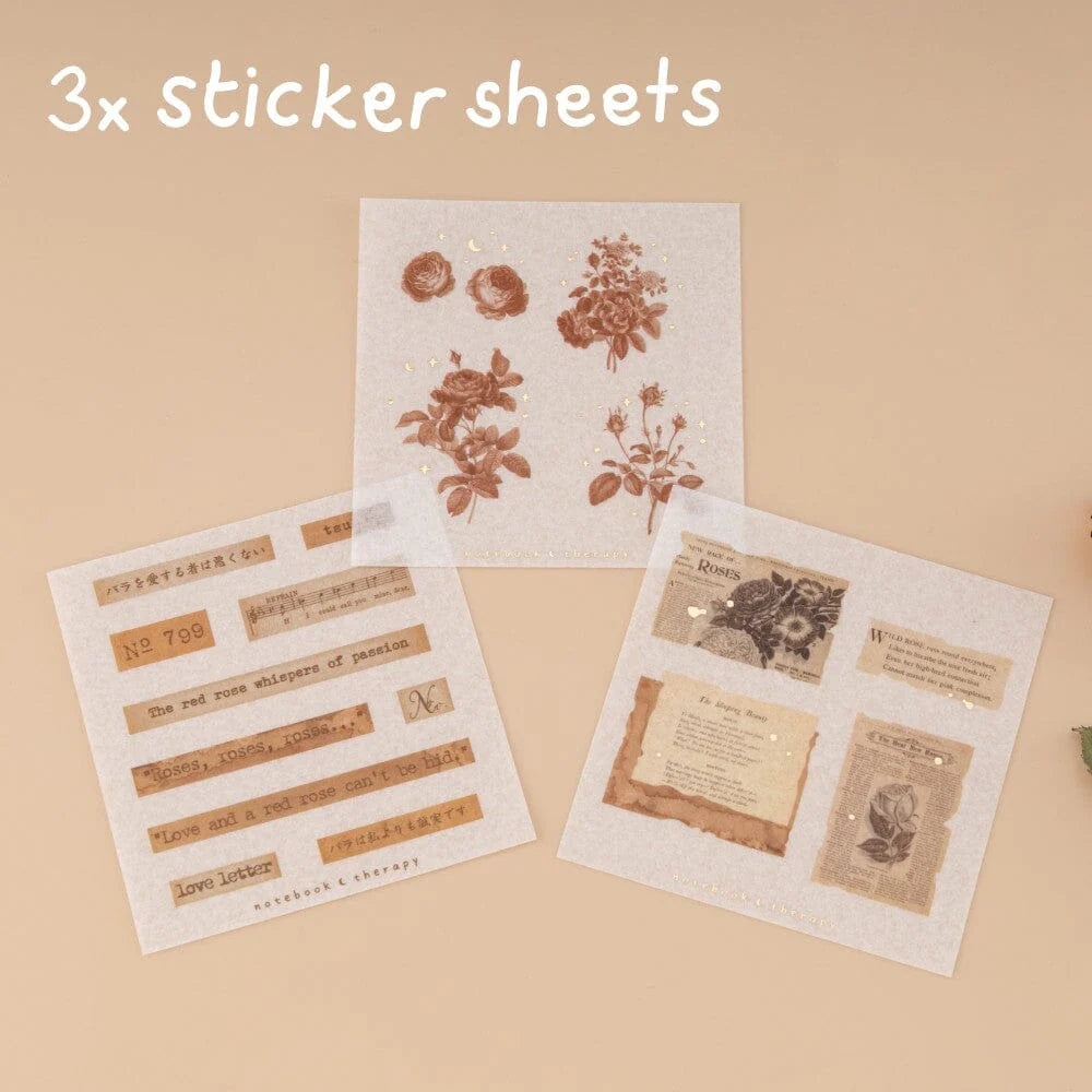Tsuki ‘Vintage Rose’ #2 Washi Tape Set ☾
