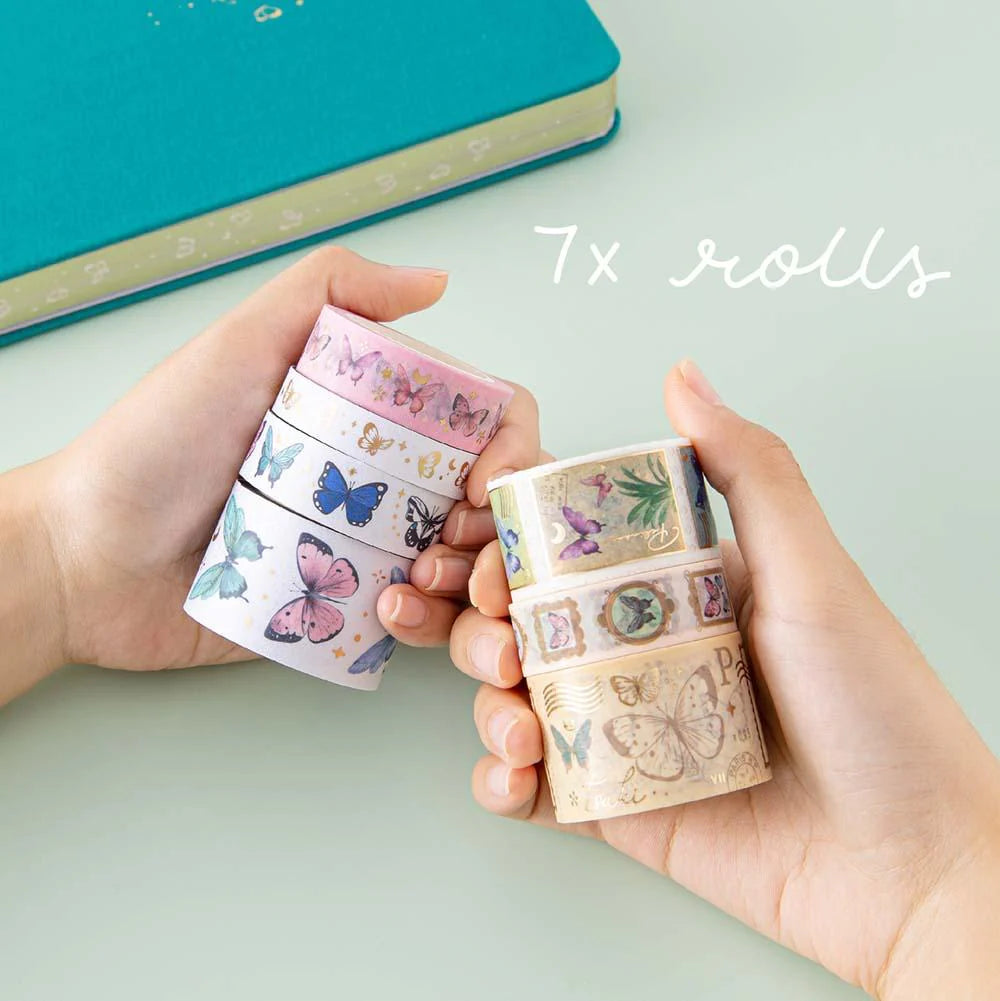 Tsuki ‘Flutter + Dream’ Washi Tape Set by Notebook Therapy x Pelinkan ☾
