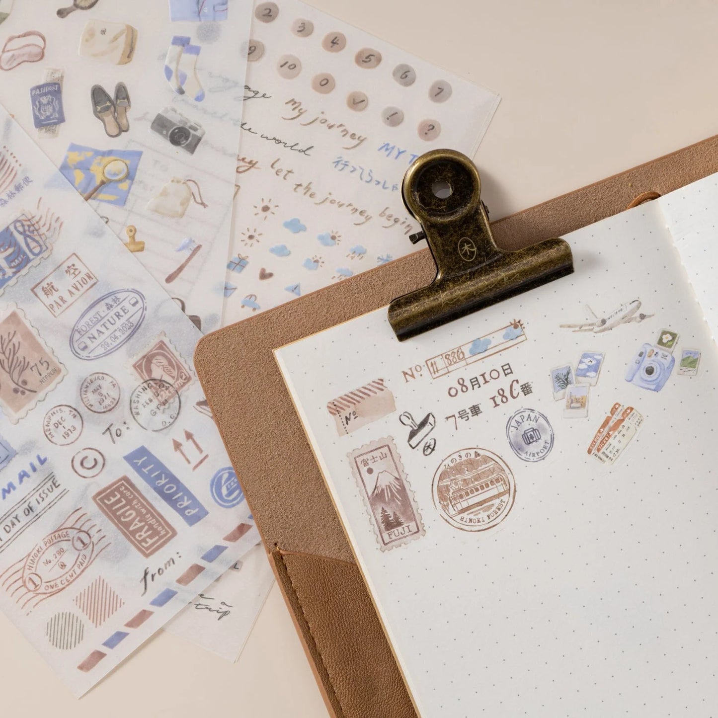 Hinoki - ‘Travel Essentials’ Print-On Sticker Set