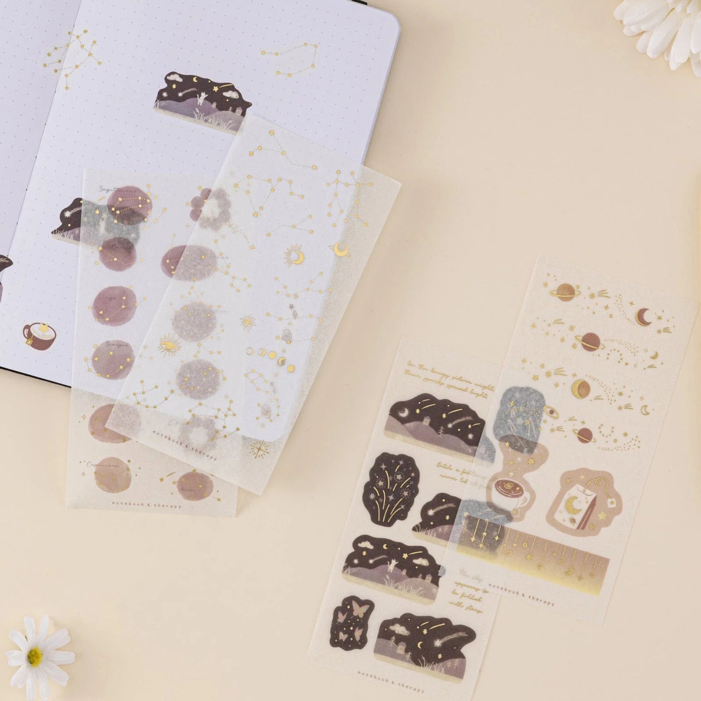 Tsuki ‘Galaxy + Stars’ Sticker Set ☾