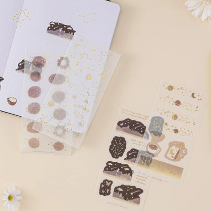 Tsuki ‘Galaxy + Stars’ Sticker Set ☾