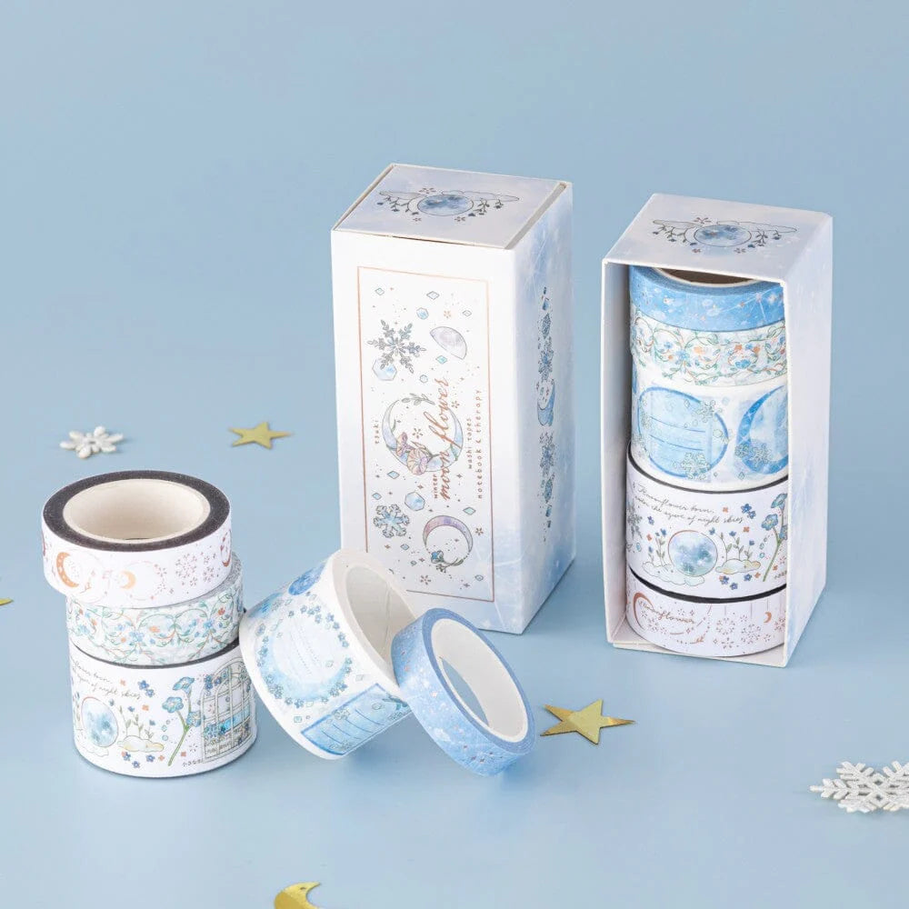 Tsuki ‘Winter Moonflower’ Washi Tape Set ☾