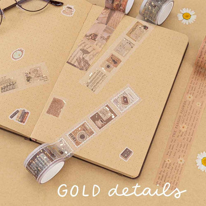 Tsuki ‘Light Academia’ Washi Tape Set ☾