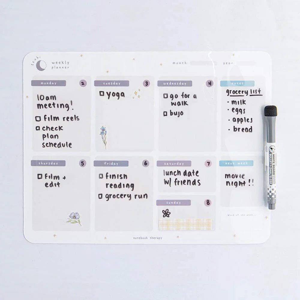 Tsuki Reusable Weekly Wall Planner ☾