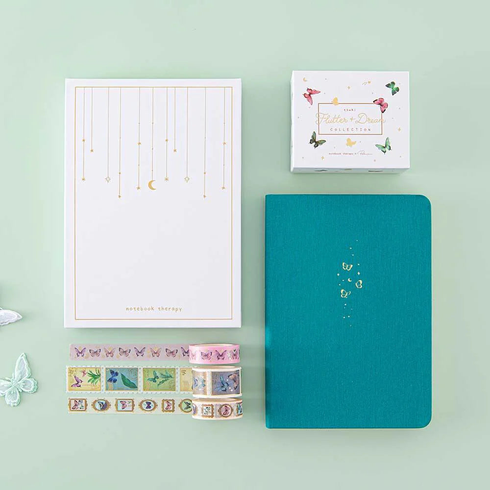Tsuki ‘Flutter + Dream’ Washi Tape Set by Notebook Therapy x Pelinkan ☾