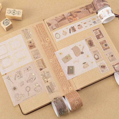 Tsuki ‘Light Academia’ Washi Tape Set ☾
