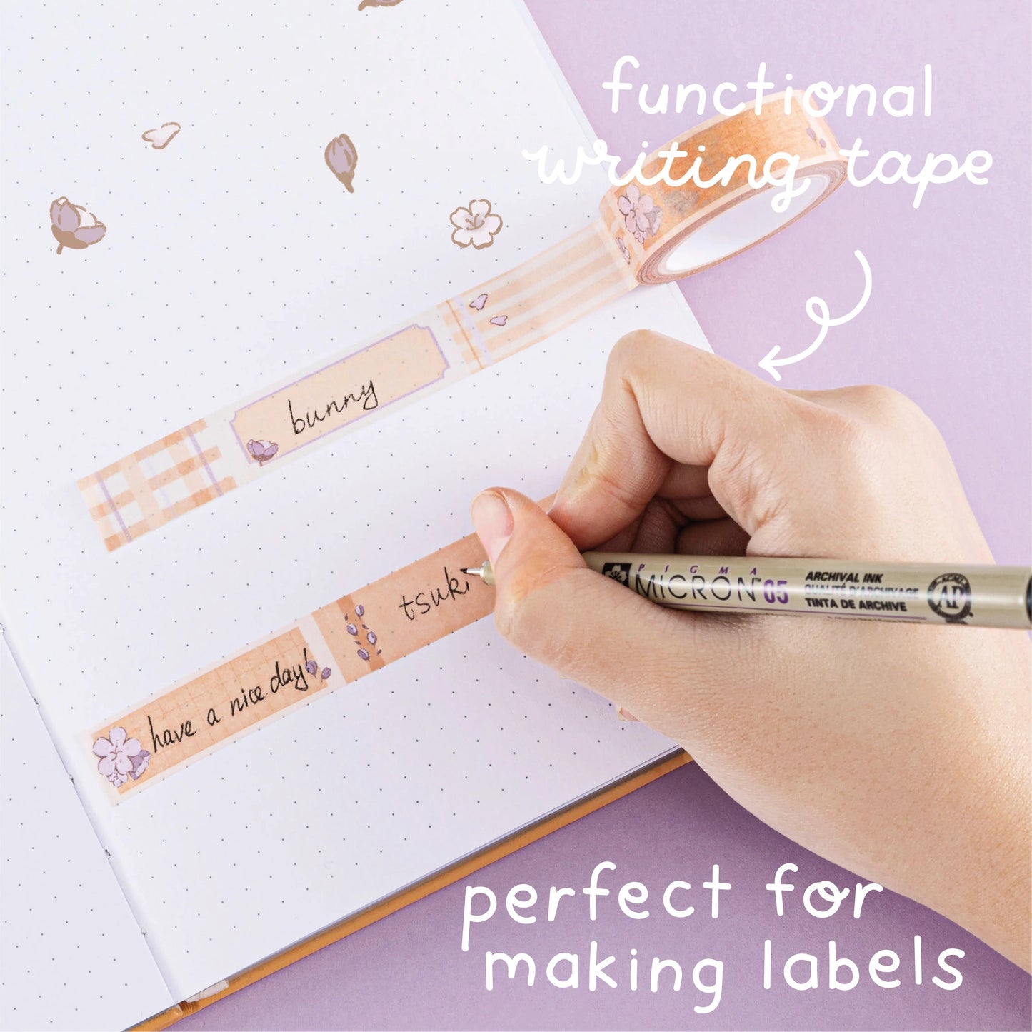 Tsuki ‘Bunny Blush’ Washi Tape Set ☾ x @blossom_bujo