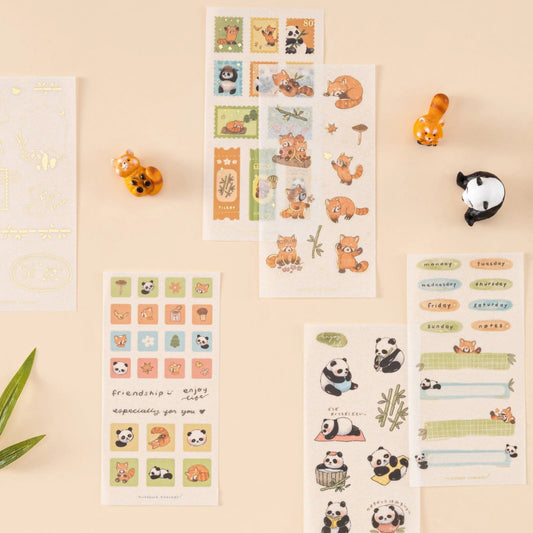 Tsuki ‘Panda Friends’ Sticker Set ☾