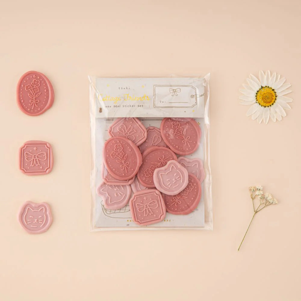 Tsuki ‘Cottage Friends’ Wax Seal Sticker Set ☾