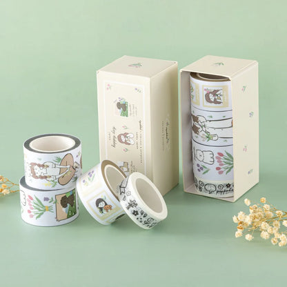 Tsuki ‘Happy Day’ Washi Tape Set by Notebook Therapy x Peppoko ☾